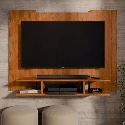 Imagem de Painel para TV Suspenso Até 50 Polegadas Com Nichos e Prateleira Ej Móveis