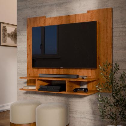 Imagem de Painel para TV Suspenso Até 50 Polegadas Com Nichos e Prateleira Ej Móveis
