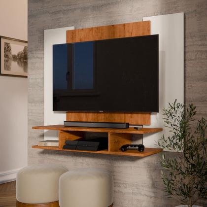 Imagem de Painel para TV Suspenso Até 50 Polegadas Com Nichos e Prateleira Ej Móveis