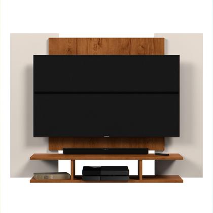 Imagem de Painel para TV Suspenso Até 50 Polegadas Com Nichos e Prateleira Ej Móveis