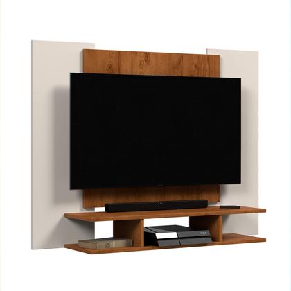 Imagem de Painel para TV Suspenso Até 50 Polegadas Com Nichos e Prateleira Ej Móveis