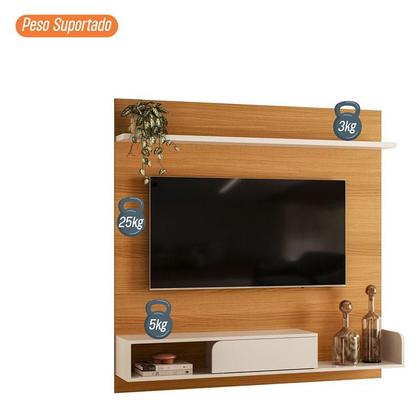 Imagem de Painel para TV Suspenso Evo com Buffet Saluti Cinamomo Off White  HB Móveis