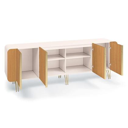 Imagem de Painel para TV Suspenso Evo com Buffet Saluti Cinamomo Off White  HB Móveis