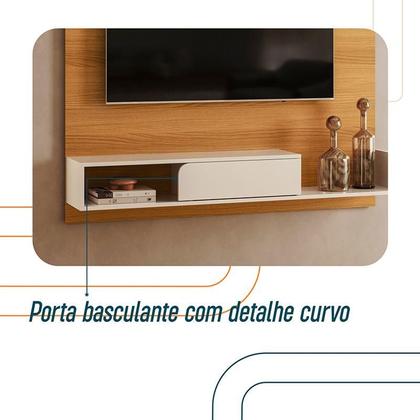 Imagem de Painel para TV Suspenso Evo com Buffet Saluti Cinamomo Off White  HB Móveis