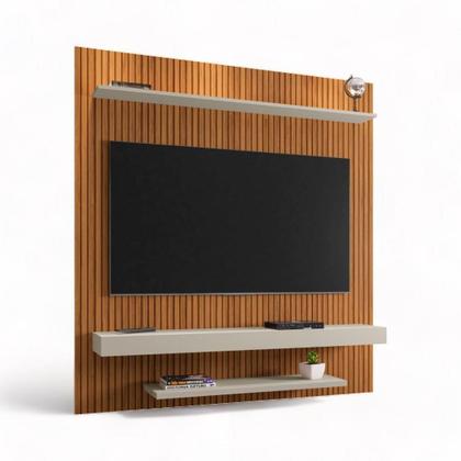 Imagem de Painel para TVs 60" Leme Ripado e Off White Bechara