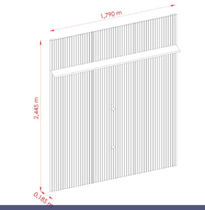 Imagem de Painel Piso-Teto New Interlagos 179x244,5 Para TV até 65 Polegadas - Cumaru Madetec
