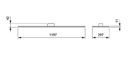 Imagem de Painel Plafon De Embutir Retangular 42W 3000K 120x30 Philips
