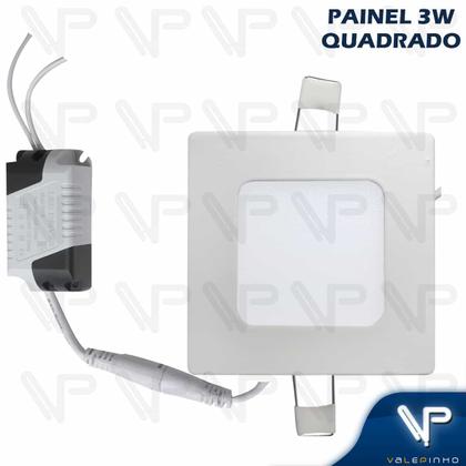 Imagem de Painel plafon led 3w embutir quadrado 3000k(branco quente)bivolt