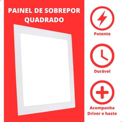 Imagem de Painel Plafon Led 45W Quadrado Embutir 6500K Bivolt 60X60Cm