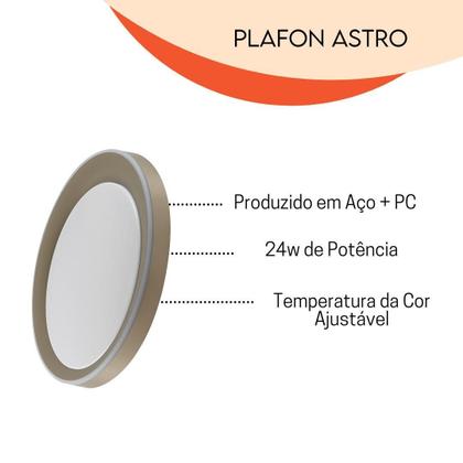 Imagem de Painel Plafon Led Astro Redondo 24W Cor Ajustavel Bi-Volt