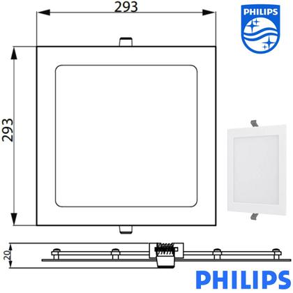 Imagem de Painel Plafon Led Embutir Quadrado 24w Branco Frio 6500k