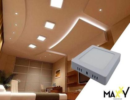 Imagem de Painel Plafon Led Sobrepor Quadrado 18W Frio 6500k