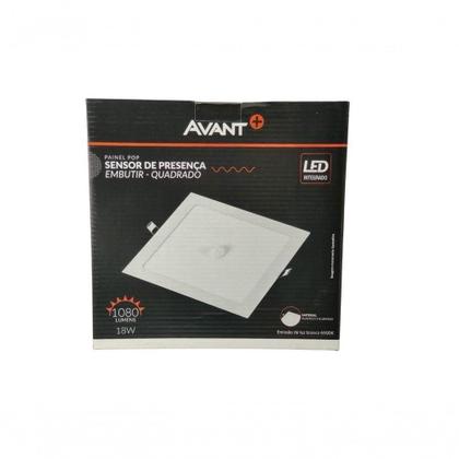 Imagem de Painel Pop Led Embutir Redondo Com Sensor De Presença Avant - 18w - 6500k Luz Branca