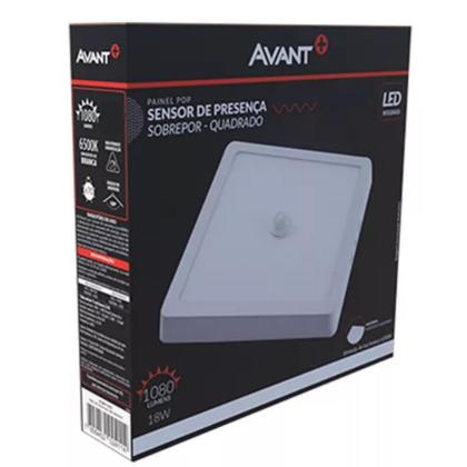 Imagem de Painel Pop Sensor 18w Luz Branca Sobrepor Quadrado Avant