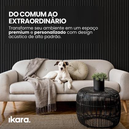 Imagem de Painel Ripado Acústico Madeira Natural Preto 270x32cm