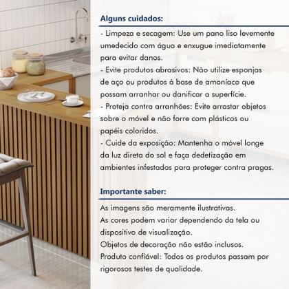 Imagem de Painel Ripado Bancada para Cozinha 200cm 100% Mdf