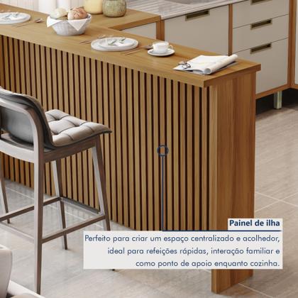Imagem de Painel Ripado Bancada para Cozinha 200cm 100% Mdf