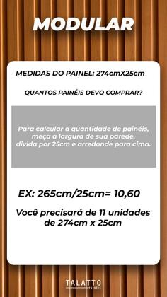 Imagem de Painel Ripado Compacto 2 unid. 274x25cm larg.