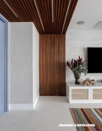 Imagem de Painel Ripado de Madeira Maciça Com Encaixe Macho e Fêmea Réguas 160x3,5 cm NeonX M²