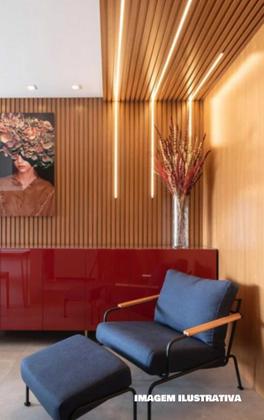 Imagem de Painel Ripado de Madeira Maciça Com Encaixe Macho e Fêmea Réguas 160x3,5 cm NeonX M²