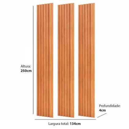 Imagem de Painel Ripado Decorativo em MDF 134cm x 250cm Dalla Costa