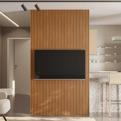 Imagem de Painel Ripado Decorativo Sala Quarto 141x250cm Prime Plus L06 Nature Fosco - Mpozenato
