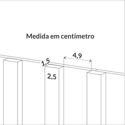 Imagem de Painel Ripado em Placa 100% MDF 250x134cm Bege/Fendi Dalla Costa