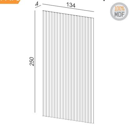 Imagem de Painel Ripado em Placa 134x250cm (3,35m²) Mdf