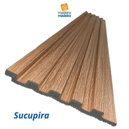 Imagem de Painel Ripado em Placa 2,85x12,2 (2,94m²) Poliestireno Marrom/Sucupira Ruffino