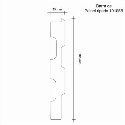 Imagem de Painel Ripado em Placa 6,2x270cm (0,16m²) MDF Bege/Castanho Moldufama