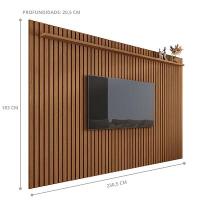Imagem de Painel Ripado Grande 2.20m x 1.80m Freijo Versátil Giga Móveis