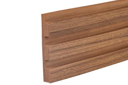 Imagem de Painel Ripado Laminado Madeto em EVA Meu Rodapé Autocolante 10cm Nogueira Natural