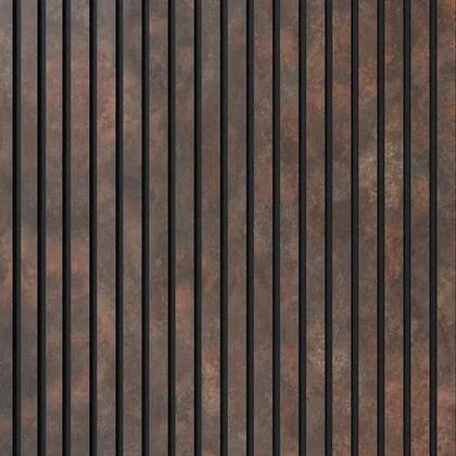 Imagem de Painel Ripado Laminado Urban em EVA  Meu Rodapé Autocolante 10cm Corten