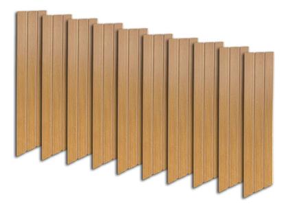 Imagem de Painel Ripado Mdf Autocolante 45x10 Kit 10 Placas Cabeceira Facil Instalação