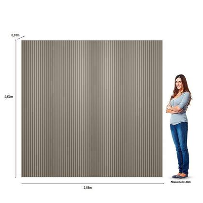 Imagem de Painel Ripado Modular 2.6 Linea Brasil Marrom/Gris Fosco