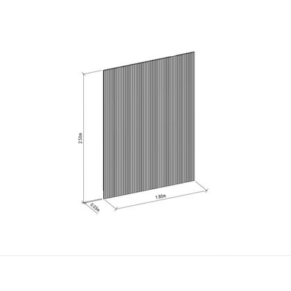 Imagem de Painel Ripado Modular 2,50x1,80cm (4,50m²) Marrom/Nature Fosco Linea Brasil