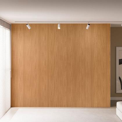 Imagem de Painel Ripado Modular 2,50x2,97cm (7,43m²) Marrom/Nature Fosco Linea Brasil