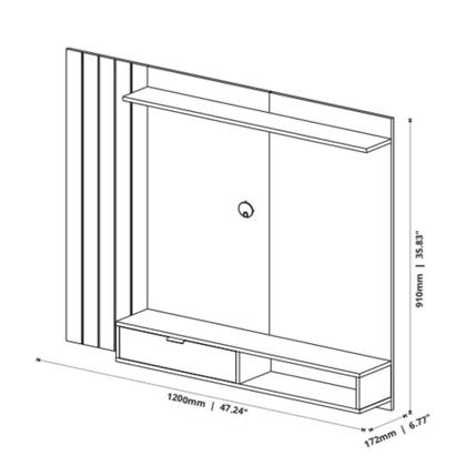 Imagem de Painel Ripado para TV até 43 Polegadas 1 Porta Em MDF 5001 JB Móveis