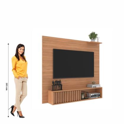 Imagem de Painel Ripado para Tv até 55 Polegadas com Porta Ripada Tucson