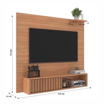 Imagem de Painel Ripado para Tv até 55 Polegadas com Porta Ripada Tucson