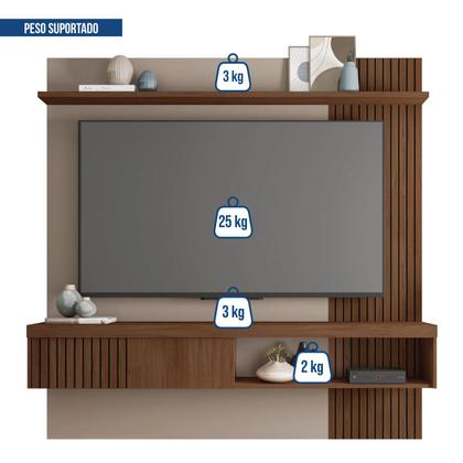 Imagem de Painel Ripado para TV até 65 Polegadas 180cmx183cm Moon