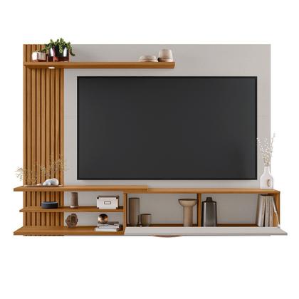 Imagem de Painel Ripado para TV até 65 Polegadas com LED 181CMX152CM Nt 1355 Marrom