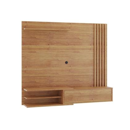 Imagem de Painel Ripado para TV até 65 Polegadas MDF 180CMX160,8cm 1 Porta Basculante Zinder Bege
