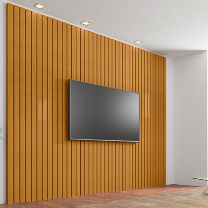 Imagem de Painel Ripado para TV até 75 Polegadas 100% MDF 230CMX220CM Roma