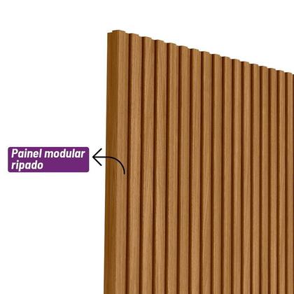 Imagem de Painel Ripado para TV até 75 Polegadas MDF 180CMX250CM Modular