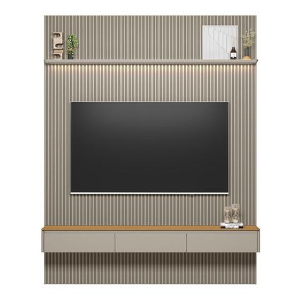 Imagem de Painel Ripado para TV até 80 Polegadas com LED MDF 219CMX250CM Modular