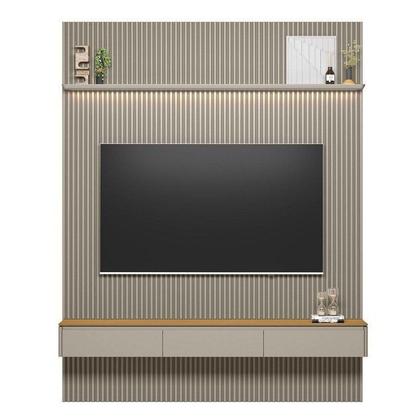 Imagem de Painel Ripado para TV até 80 Polegadas com LED MDF 219CMX250CM Modular