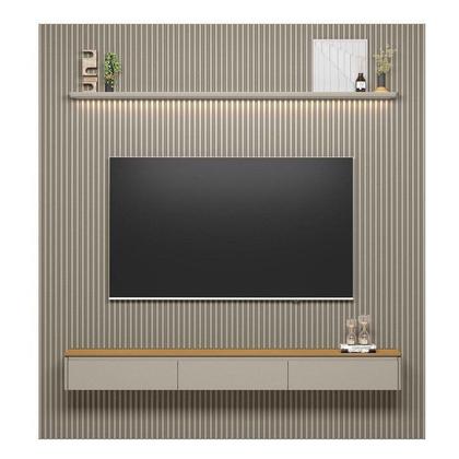 Imagem de Painel Ripado para TV até 85 Polegadas com LED MDF 260CMX250CM Modular