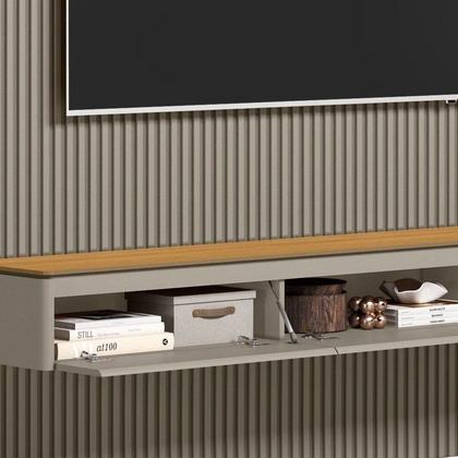 Imagem de Painel Ripado para TV até 85 Polegadas com LED MDF 260CMX250CM Modular