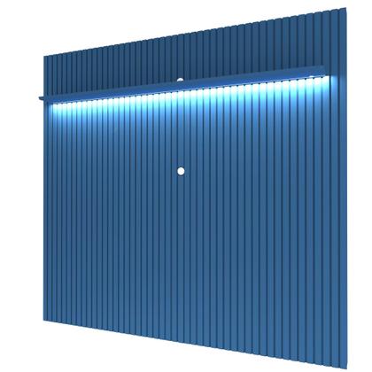 Imagem de Painel Ripado para TV até 90 Polegadas com LED 100% MDF 230CMX250CM Nobre Azul